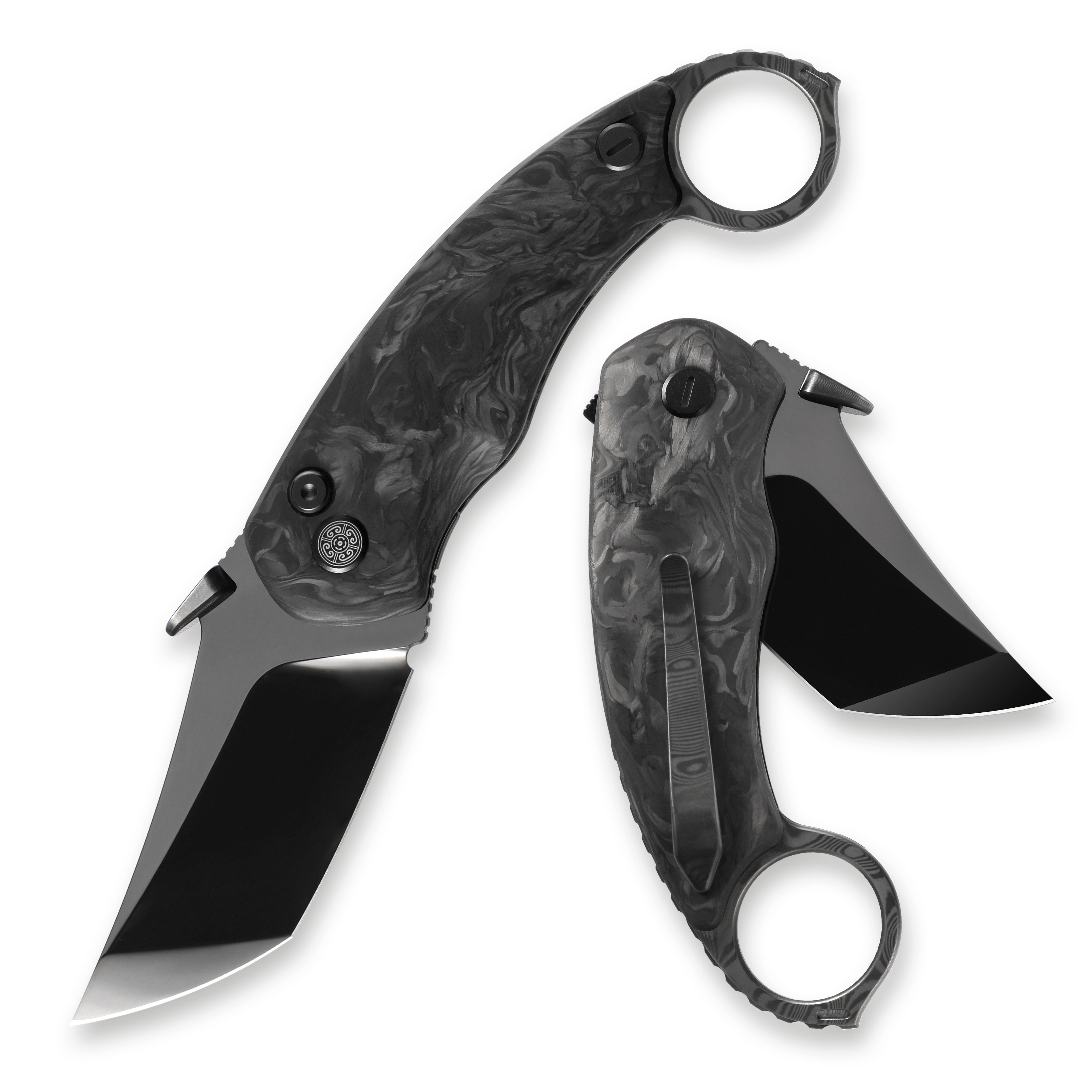 CAVOLKNIFE Kobra-C10 Carbon Fiber Mirror Blade CPM S90V Karambit