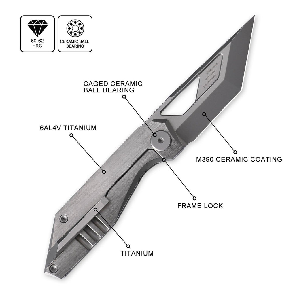 CAVOLKNIFE Shimo-C05 Front Flipper/Thumb Hole Knife
