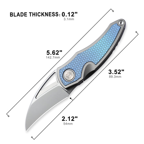 CAVOLKNIFE Karasu-C08 Front Flipper Pikal Knife