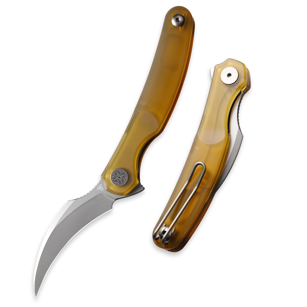 キューブリック　ヴィンセント&オールドボブ& MAXIMILIAN CAVOLKNIFE Mantis-C09 Ultem Handle ELMAX Flipper Pikal Knife