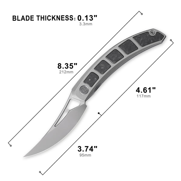 CAVOLKNIFE Kamasu-C06GACE Front Flipper GITD Knife