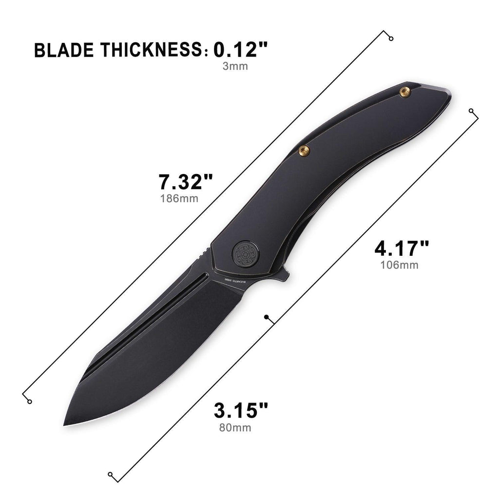 Flipper Pocket Knife Ti Handle - Bucarto&CavolKnives – cavolknives