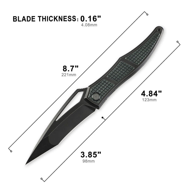 CAVOLKNIFE Ripback-C07GRDW Thumb Hole/Pikal knife - cavolknives