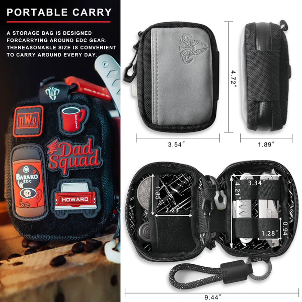CAVOLKNIFE Pouch-AC05G6G Small EDC Pouch Tool Organizer Multifunction Tools Pouch
