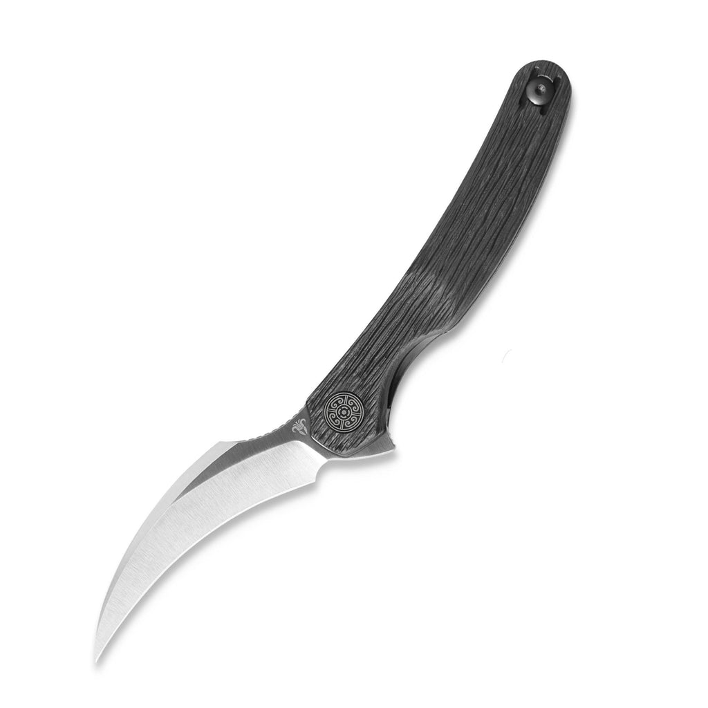 CAVOLKNIFE Mantis-C09 Engraved Handle ELMAX Flipper Pikal Knife